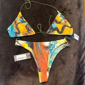 Multicolor Abstract Bikini Set